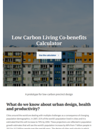 Low carbon living co-benefits calculator