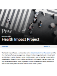 The Health Impact Project’s cross-sector toolkit for health