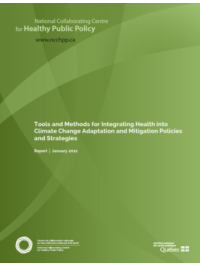 Tools and methods for integrating health into climate change adaptation and mitigation policies and strategies